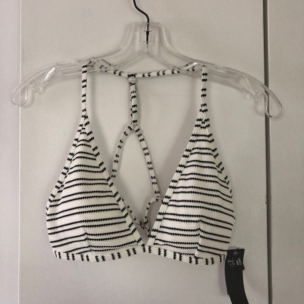A&F Striped Bikini Top size MEDIUM